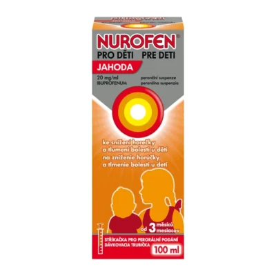 NUROFEN Pre deti jahoda 100 ml od 3 mes.