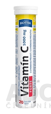 Biotter- Vitamín C forte 1000 mg šumivé tablety 20ks